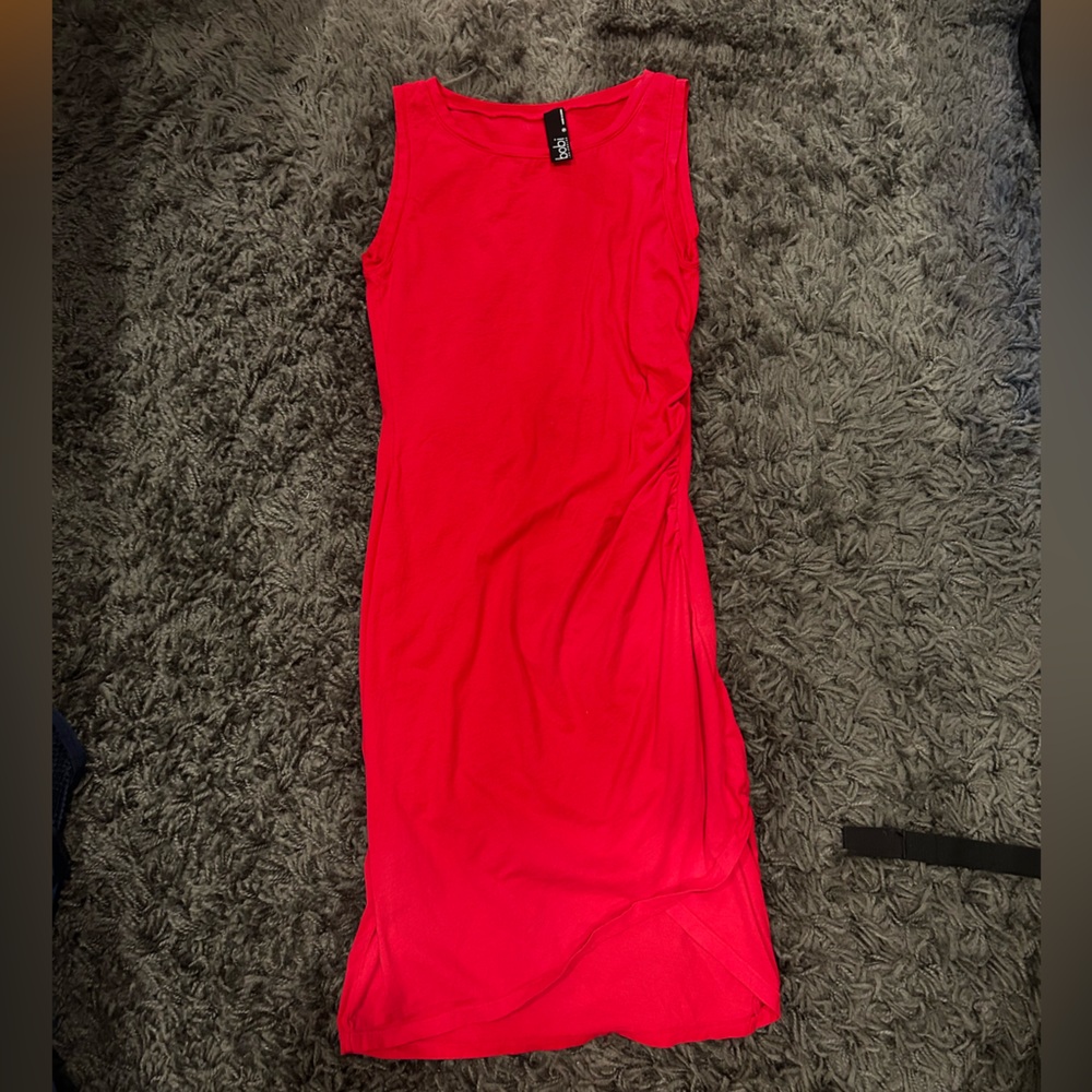 Bobi Vibrant Red Midi Dress